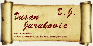 Dušan Juruković vizit kartica